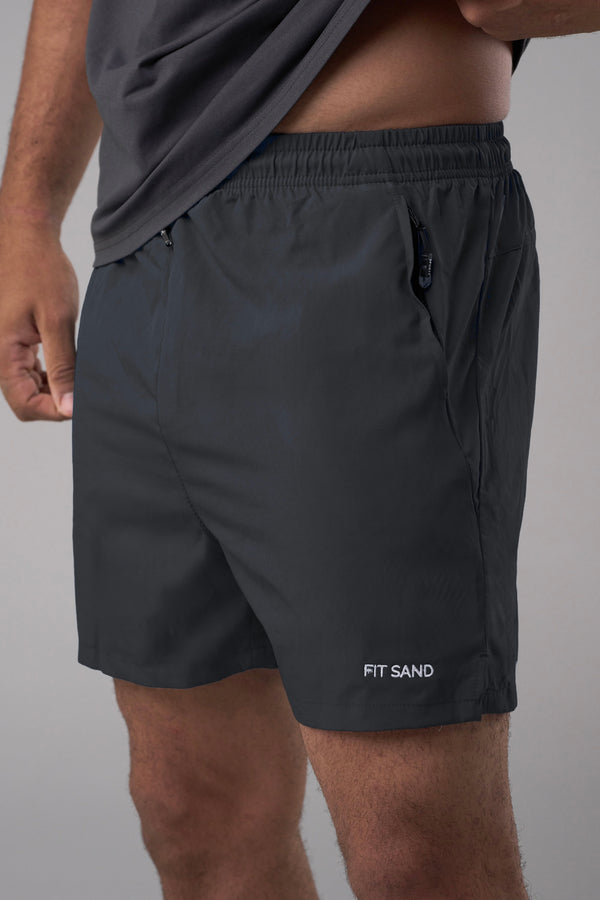 Zipper Shorts Gris