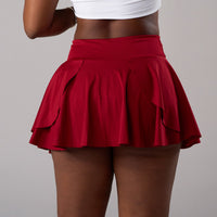 Mini falda rojo vino
