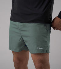 Zipper Shorts Verde Olivo - 3